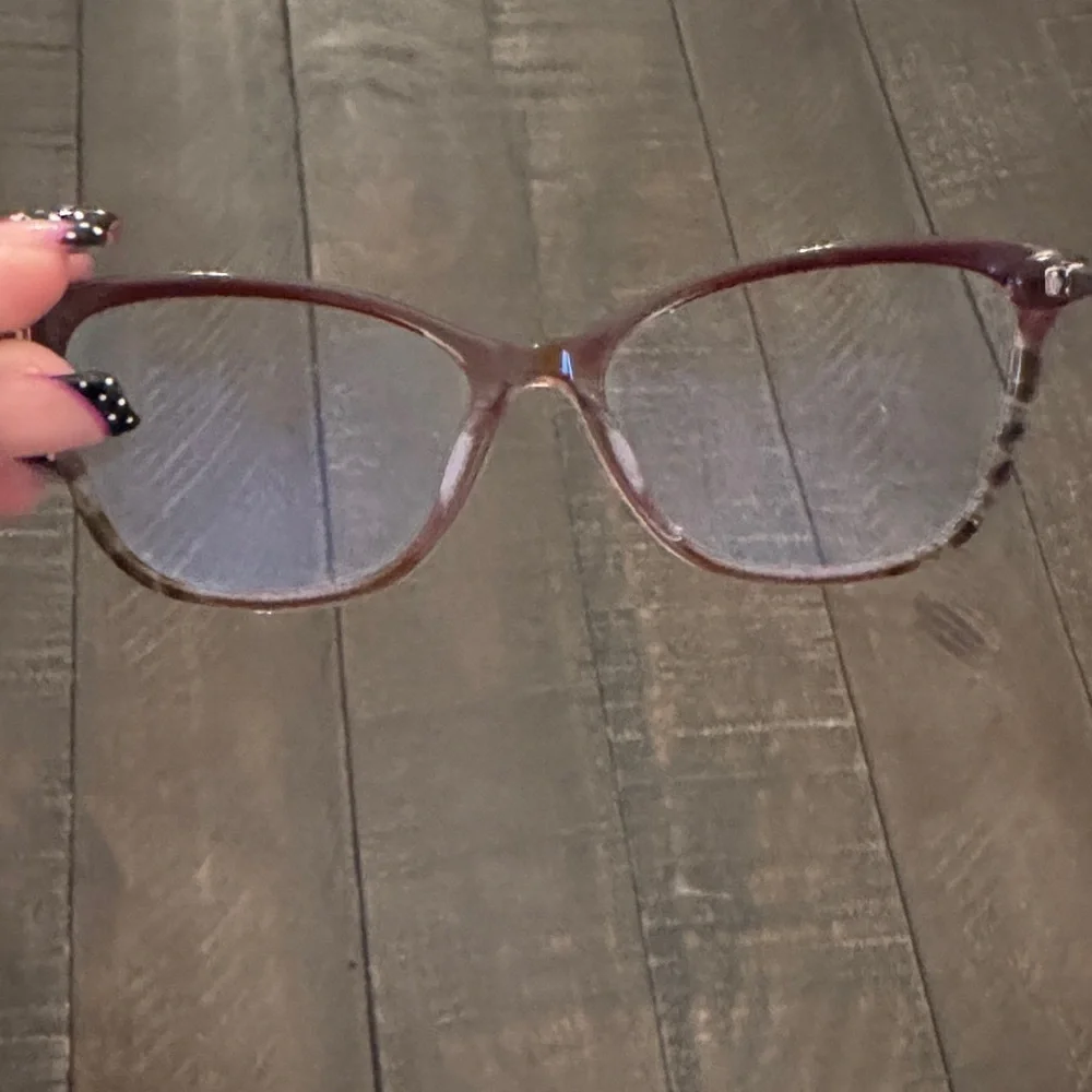 Anne Klein Burgundy Cat-Eye Glasses